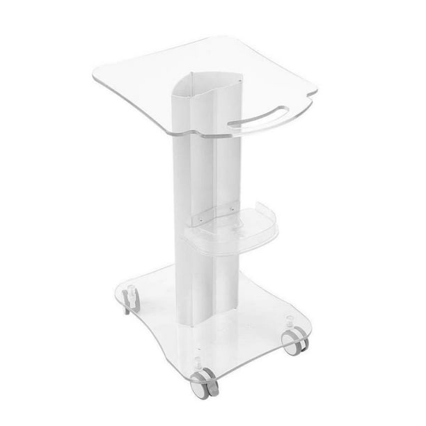 With Armrest Style Rolling Wheel Cart for Spa Small Bubbles Beauty instrument Plexiglass Salon Shelf Trolley 